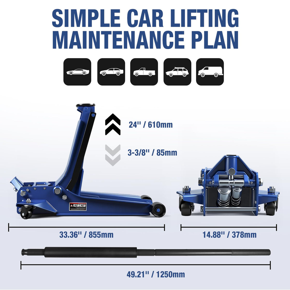 3 Ton Low Profile Hydraulic Floor Jack Z4194