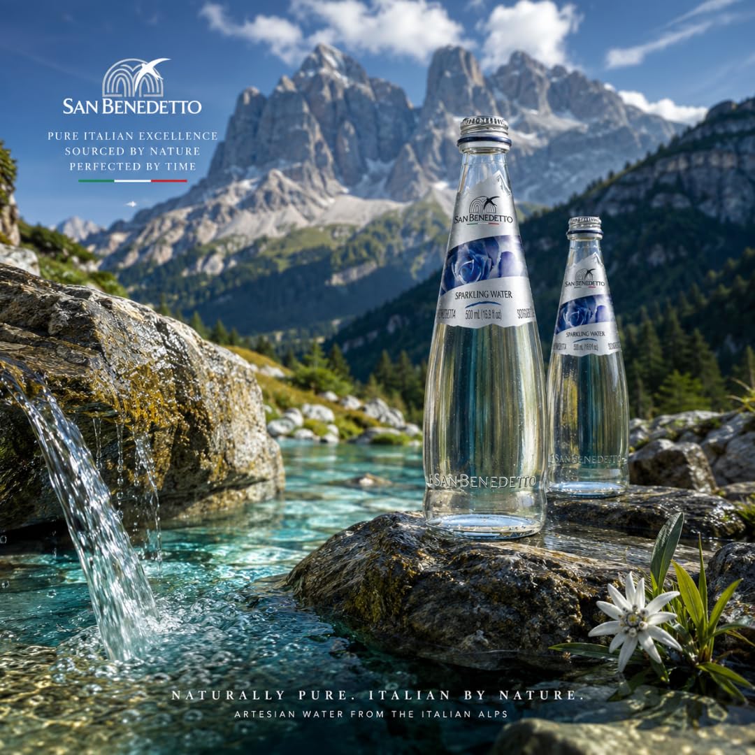 Sparkling Mineral Water 500 mL 20 Pack Glass Bottles R2665