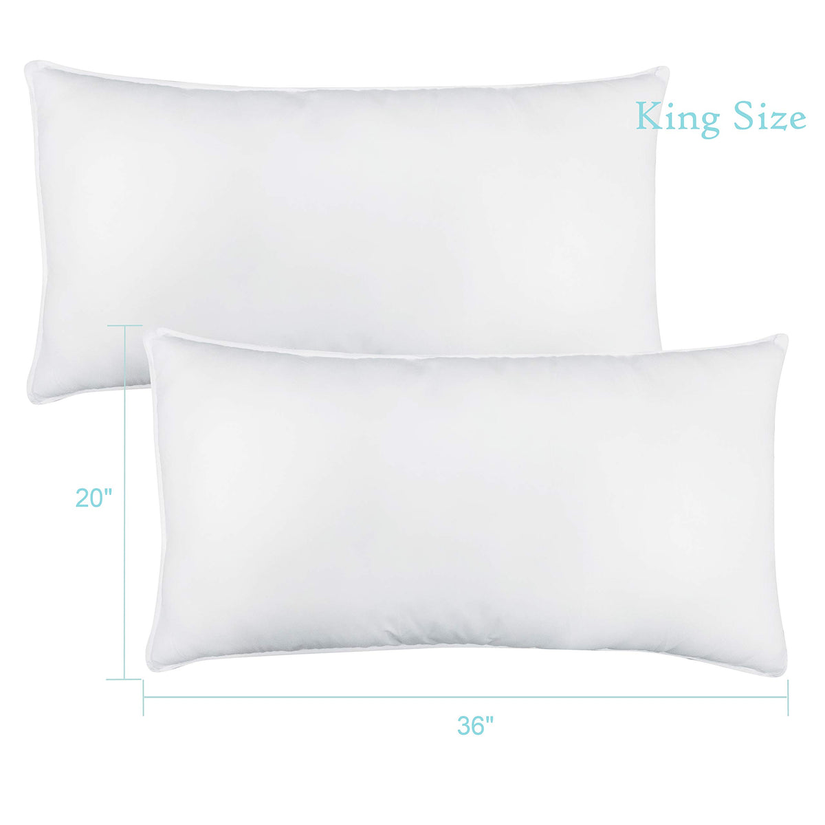 King Size Down Alternative Cooling Pillow Set of 2 L3799