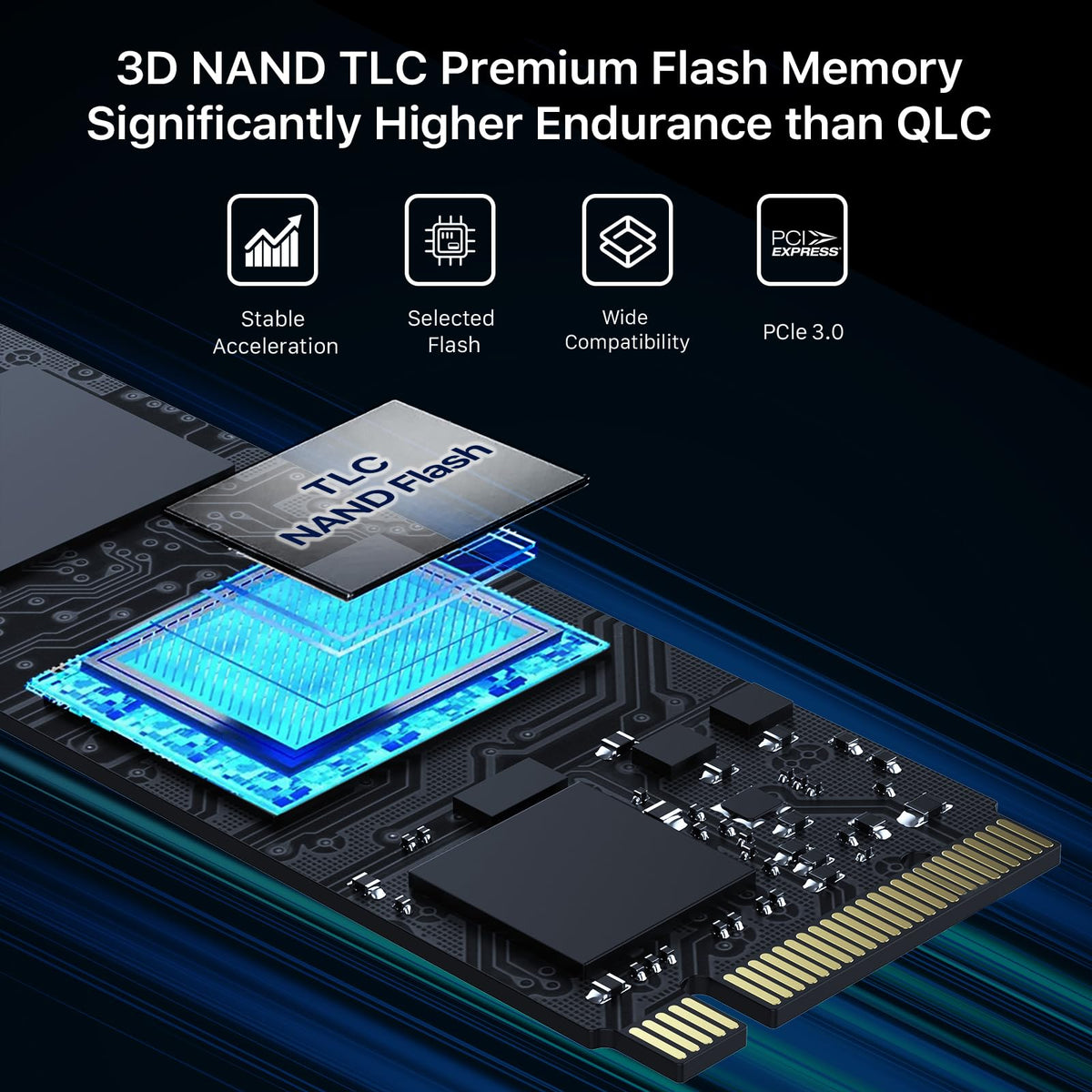 512GB NVMe M.2 PCIe Gen 3×4 Internal SSD P651