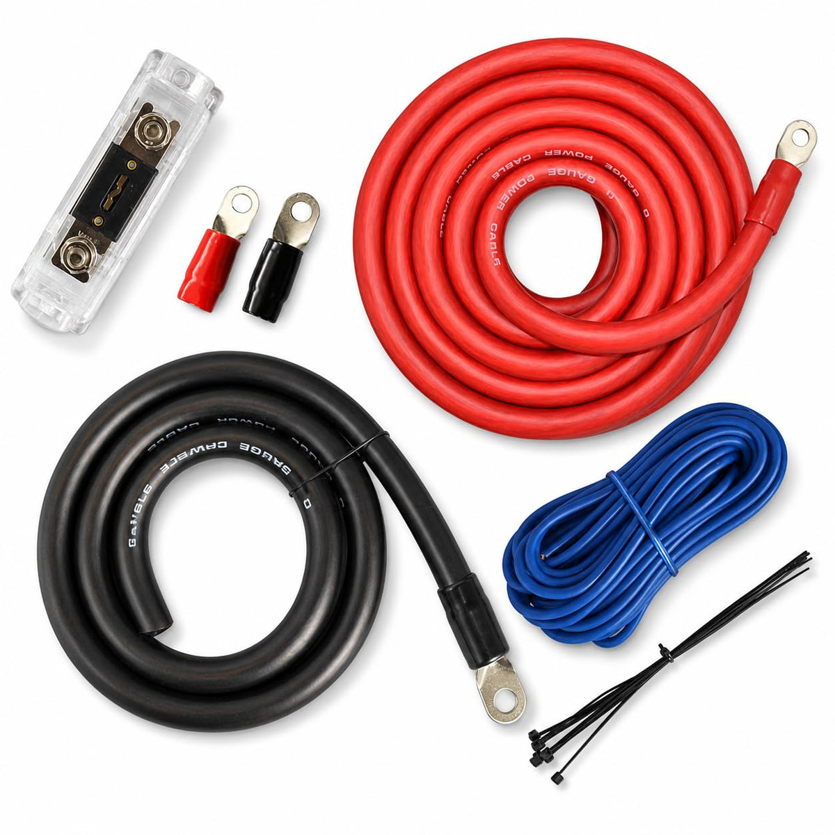 0 Gauge Amp Kit Power Amplifier Install Wiring Cables I474