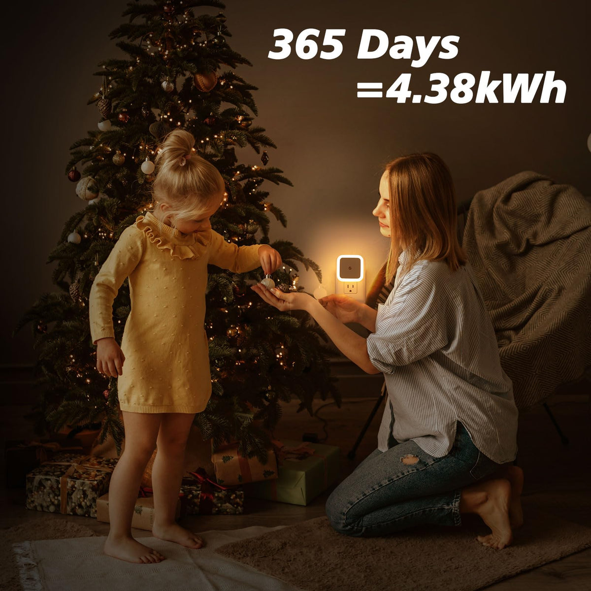 Warm White 8-Pack Plug in Night Light Q504