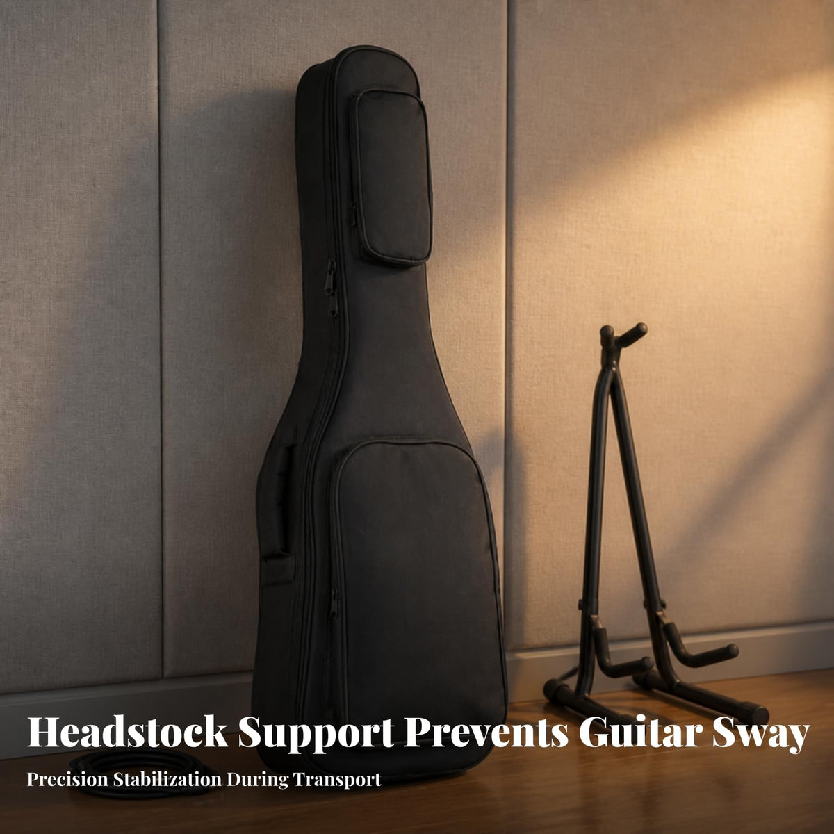 Electric Guitar Bag with Neck Support Oxford Cloth Gig Bag Q222