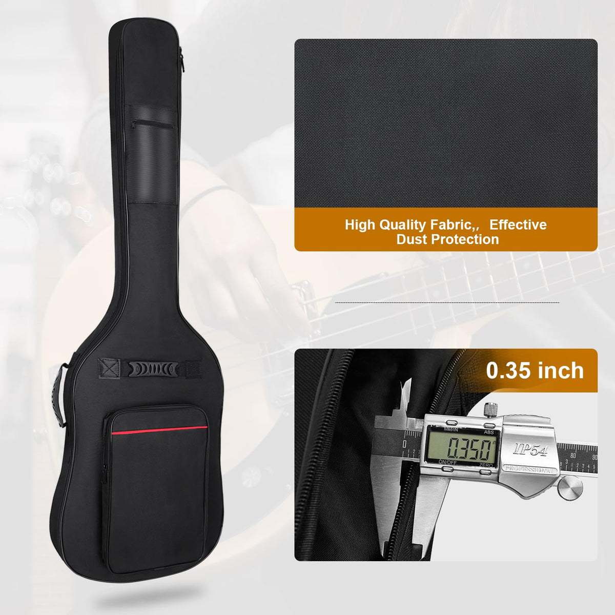 7mm Padding Waterproof Electric Bass Guitar Bag C92132