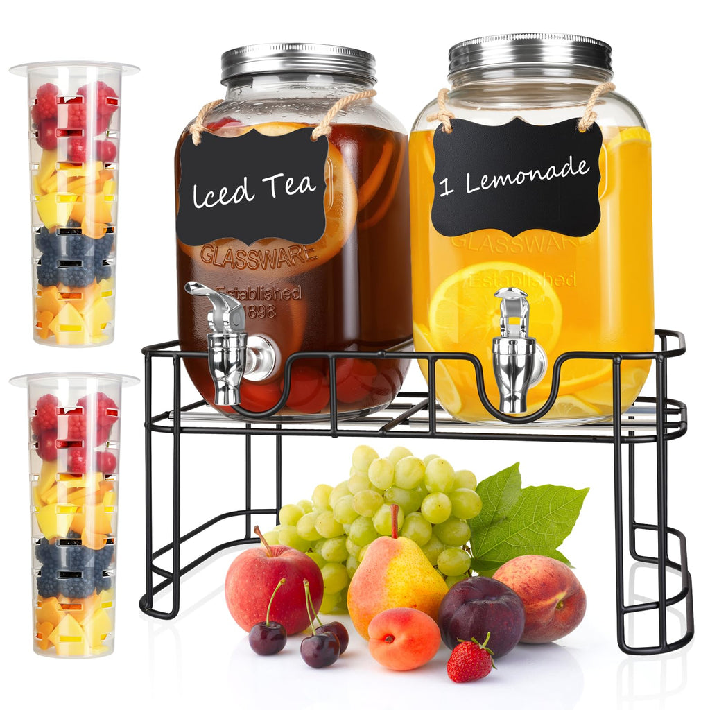 1 Gallon Glass Beverage Dispenser Jars P562680