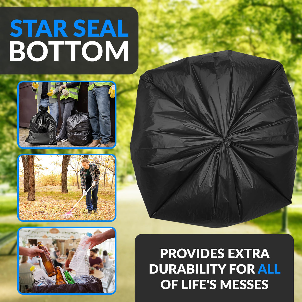 45 Gallon Heavy Duty Trash Bags W3236