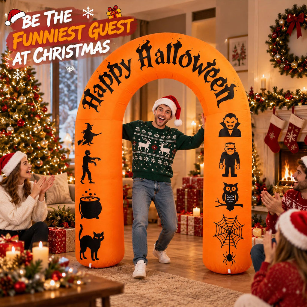 8FT Halloween Inflatable Arch with LED Lights C667567