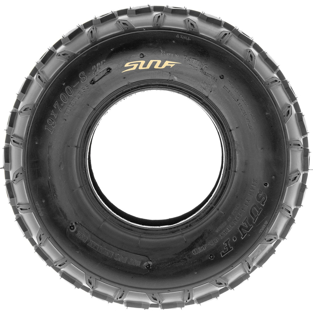 Set of 4 Sport ATV Tubeless Tires 19x7-8 Front & 18x9.5-8 Rear 4 Ply M351850