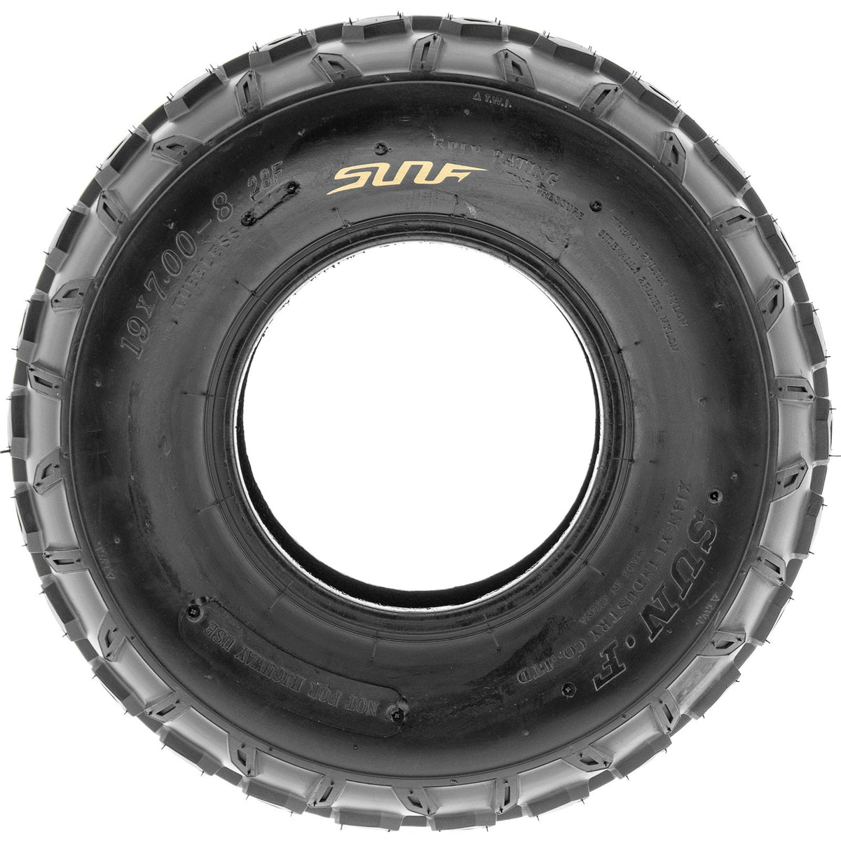 Set of 4 Sport ATV Tubeless Tires 19x7-8 Front & 18x9.5-8 Rear 4 Ply M351850