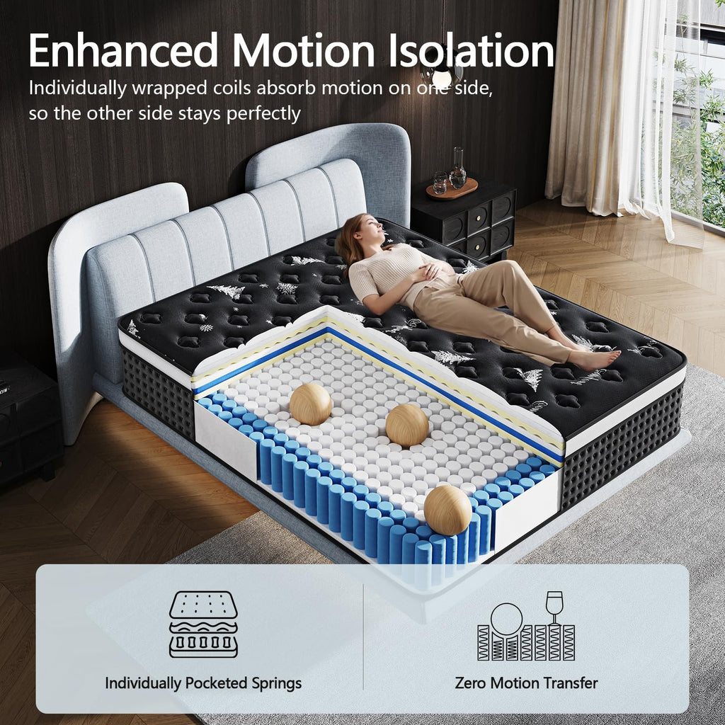 12 Inch Full Hybrid Mattress with Pocket Springs & Cooling Memory Foam B31977