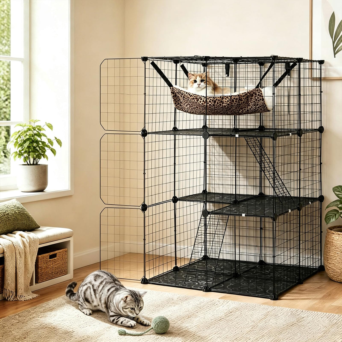 3-Tier Cat Cages Indoor K59521