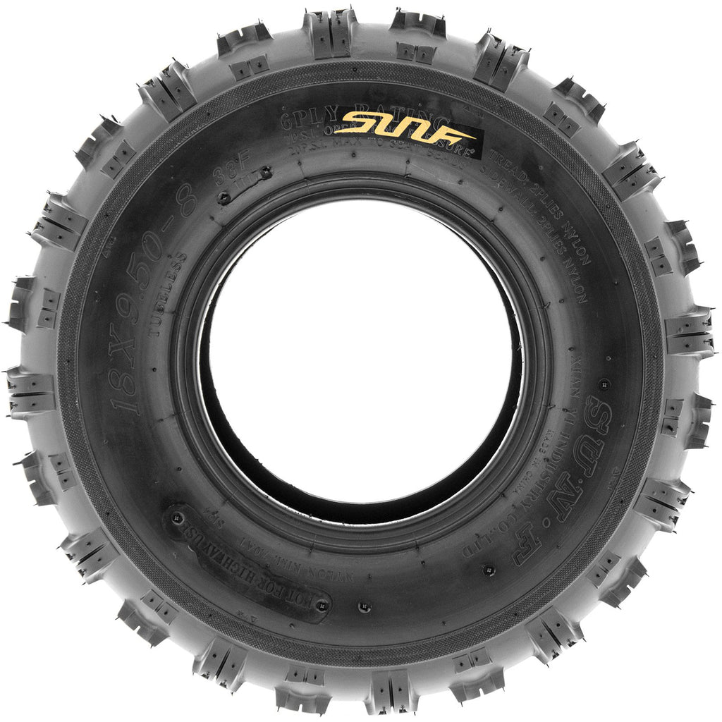 Set of 4 Sport ATV Tubeless Tires 19x7-8 Front & 18x9.5-8 Rear 4 Ply M351850