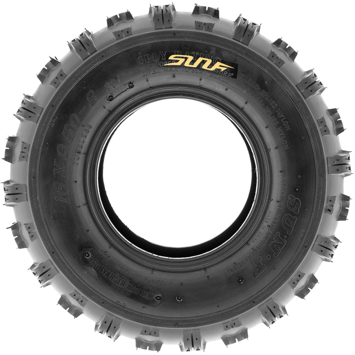 Set of 4 Sport ATV Tubeless Tires 19x7-8 Front & 18x9.5-8 Rear 4 Ply M351850