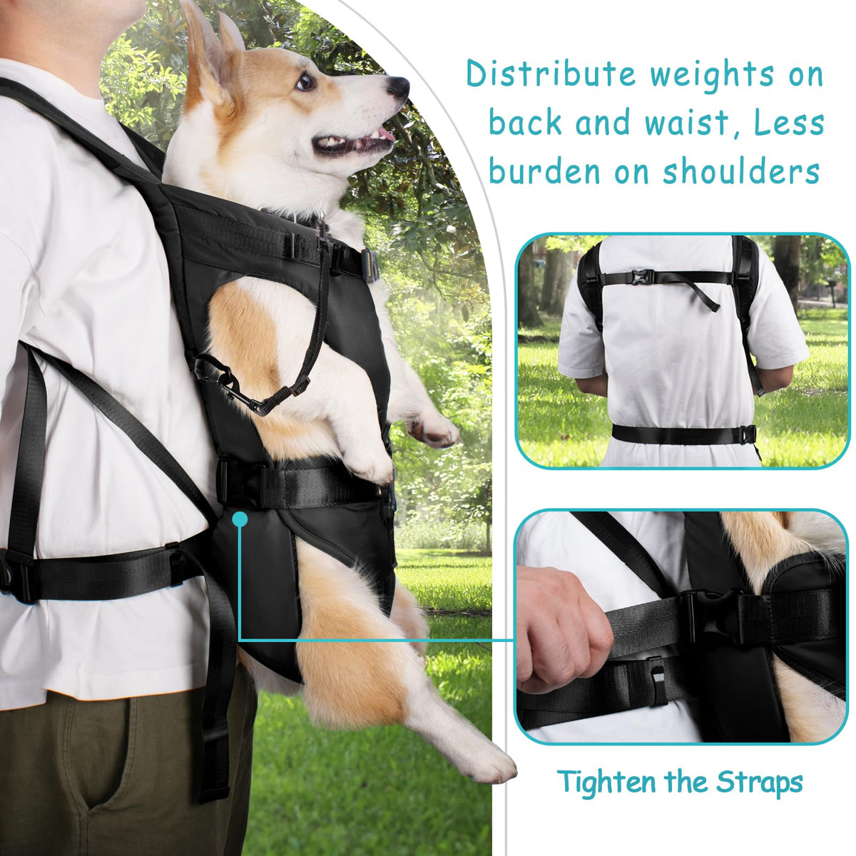 Adjustable Legs Out Dog Carrier Backpack Y180403