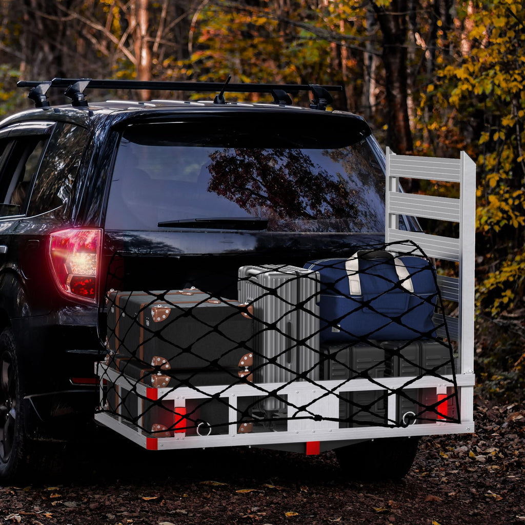 Aluminum Hitch Cargo Carrier with Ramp, 50" x 29.5" x 8.7", 500lbs Capacity R993