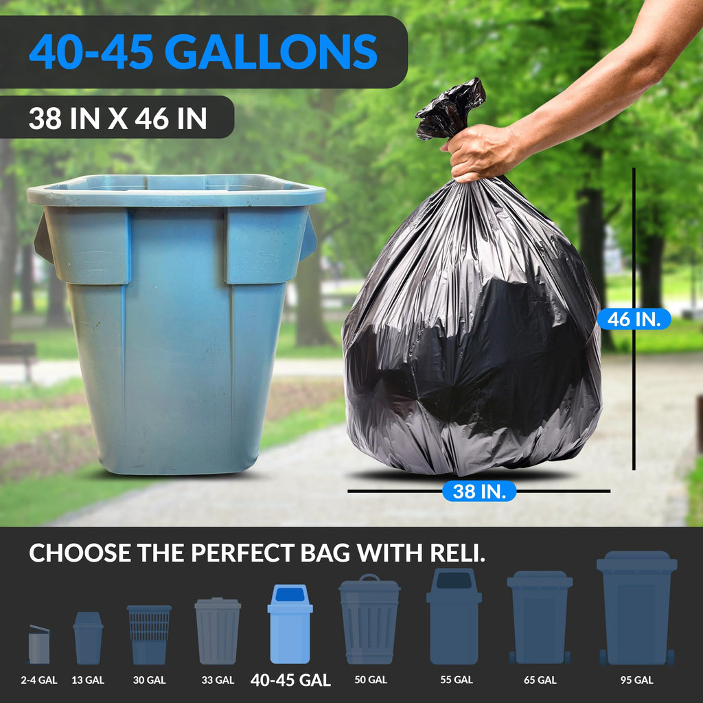 45 Gallon Heavy Duty Trash Bags W3236