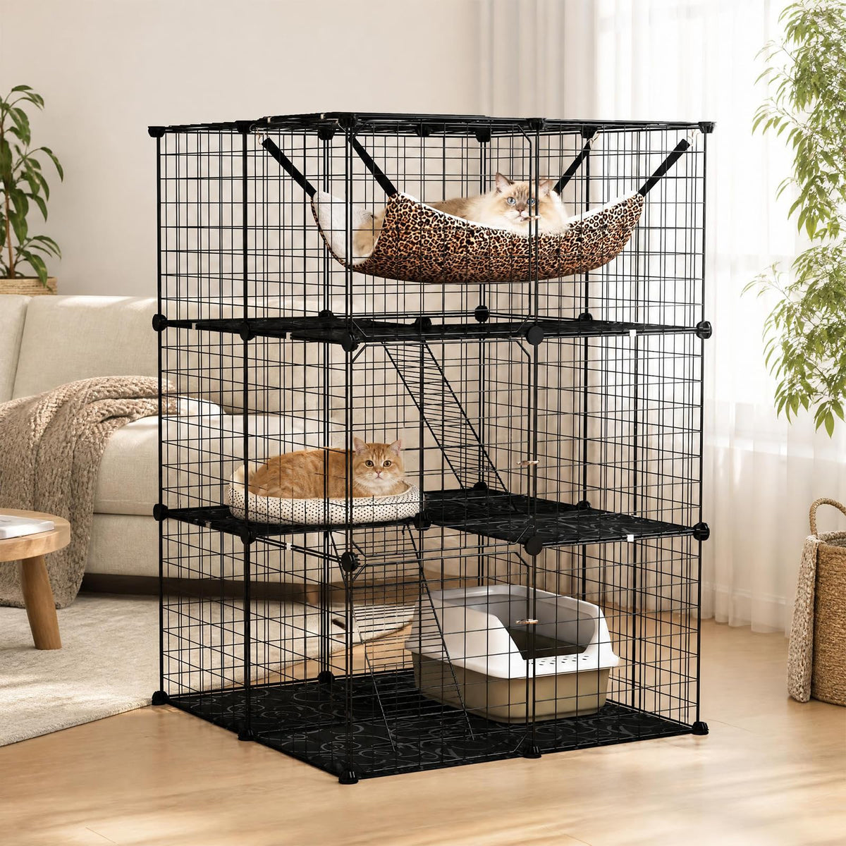 3-Tier Cat Cages Indoor K59521