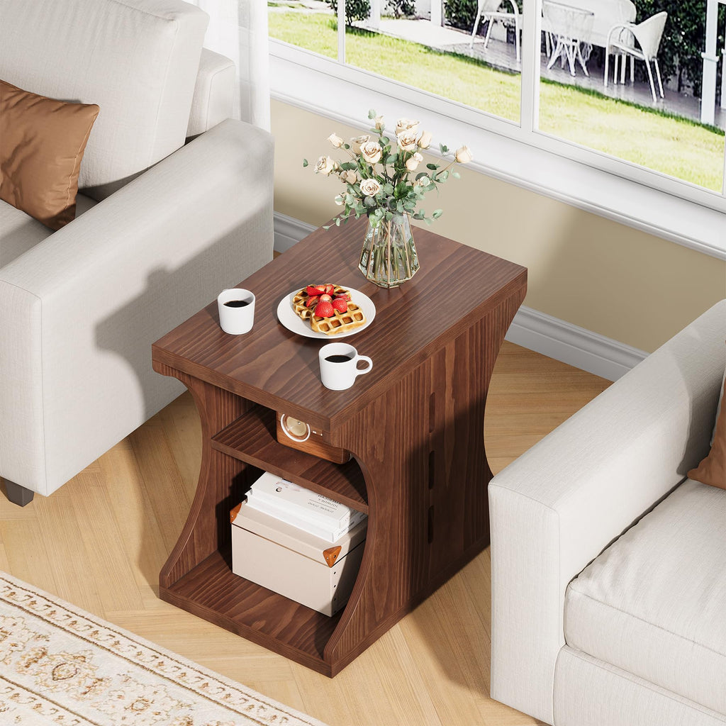 Brown Solid Wood Side End Table R77186
