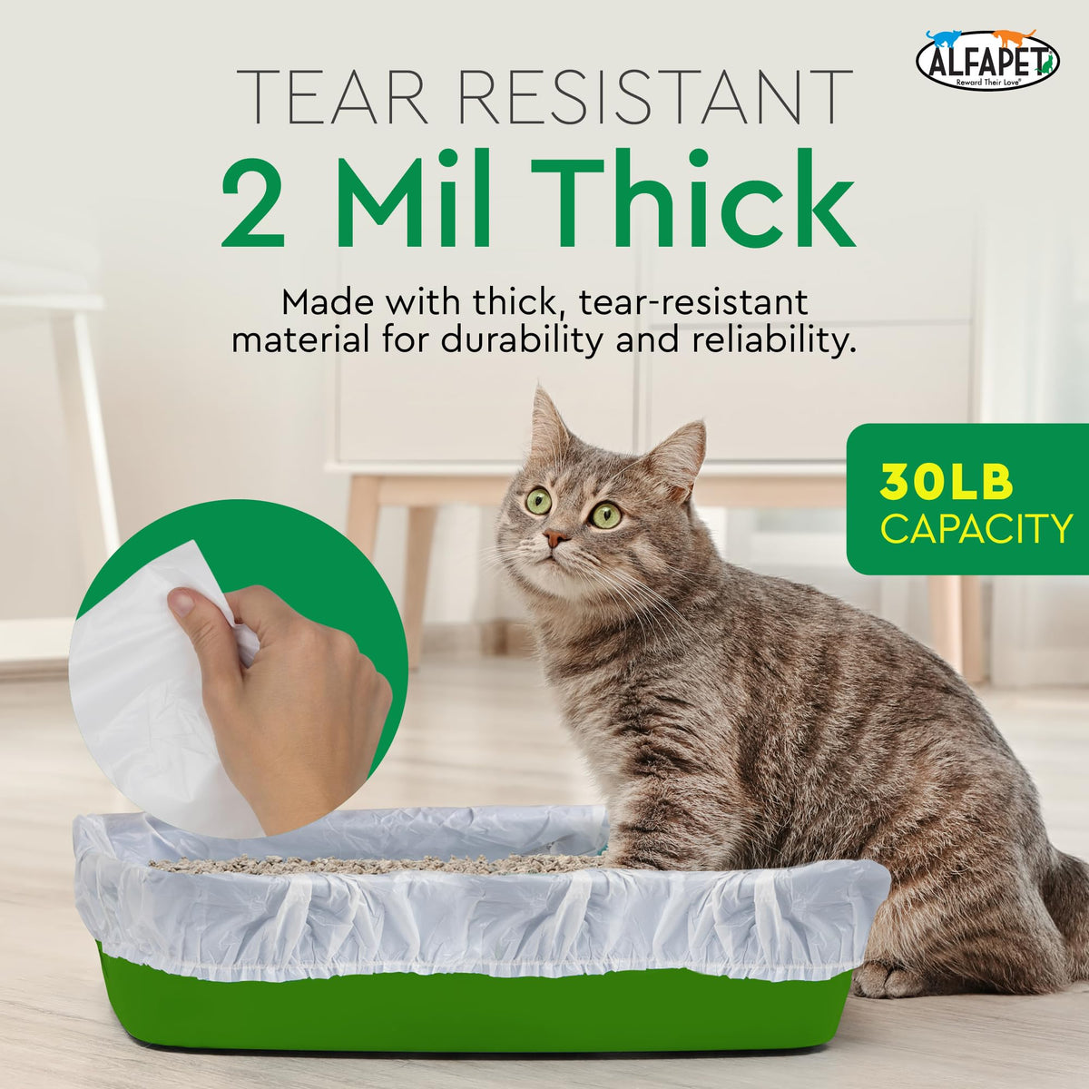 Elastic Cat Litter Box Liners, 13 Count Super Jumbo B247220