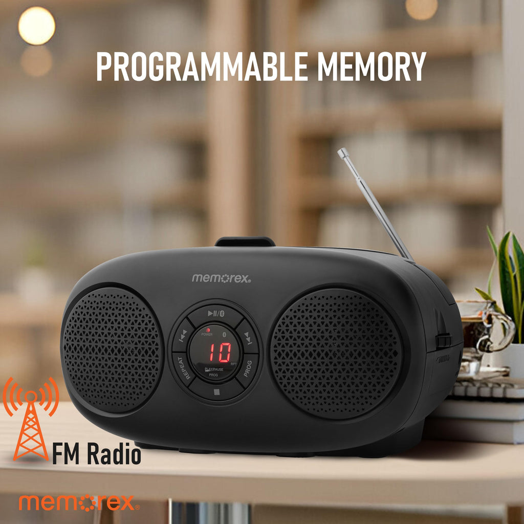 AM/FM Top Loading CD Player Portable Stereo with Auxiliary Input and LED Display T7304