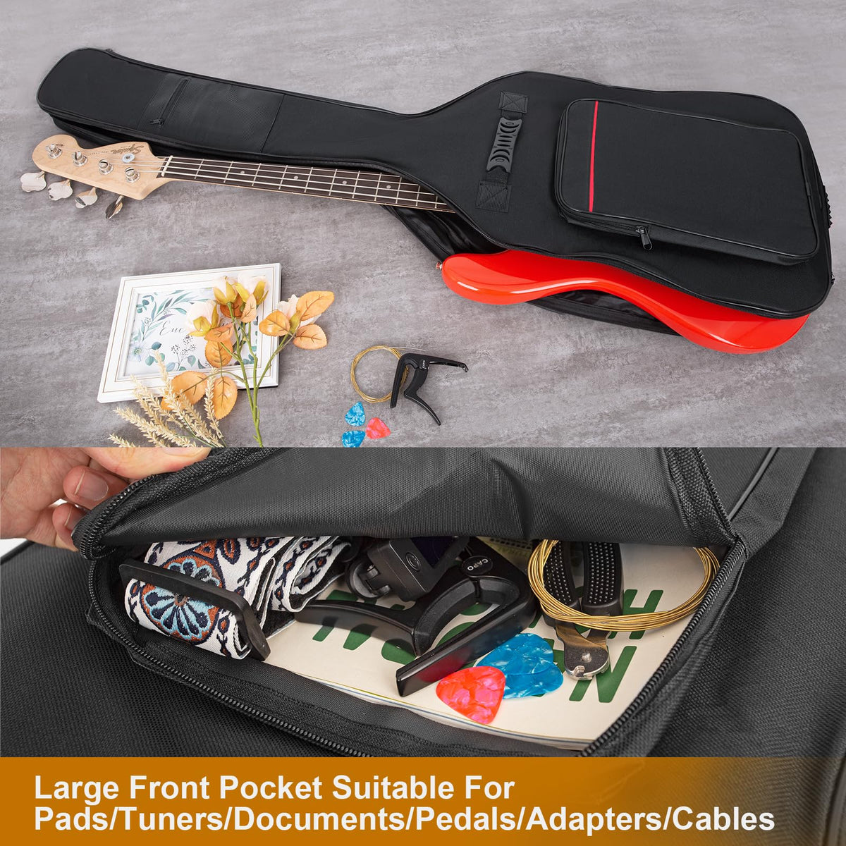 7mm Padding Waterproof Electric Bass Guitar Bag C92132