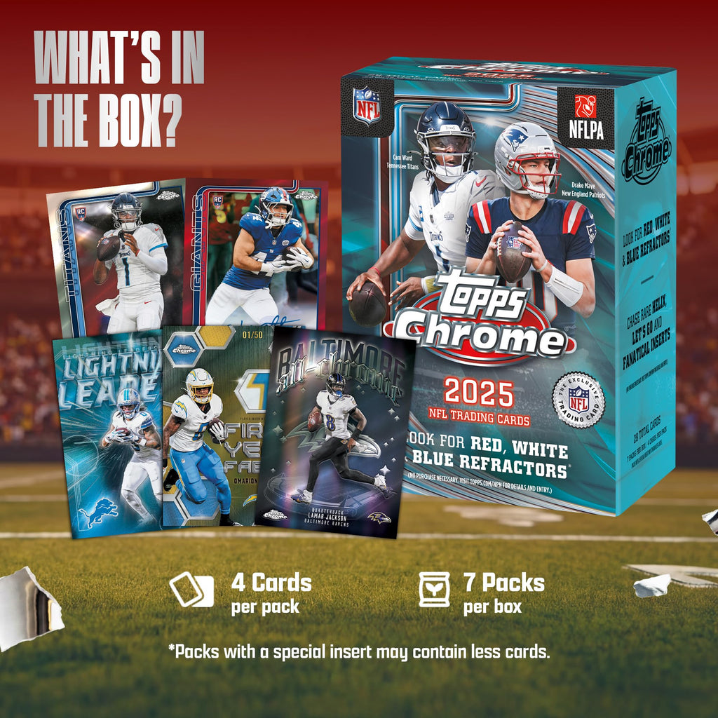 2025 Topps Chrome NFL Football Value Box P5870