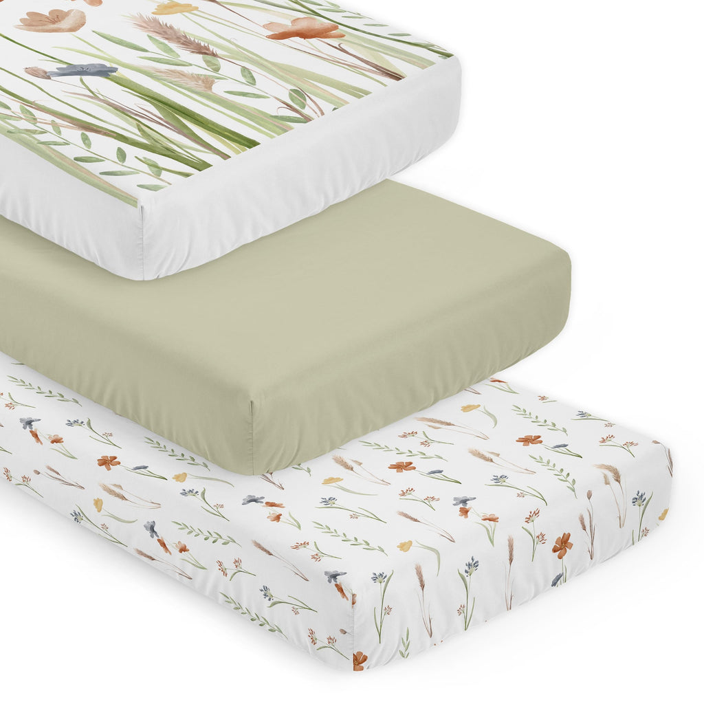 3-Piece Baby Crib Sheets Set Fitted Standard Size K4987