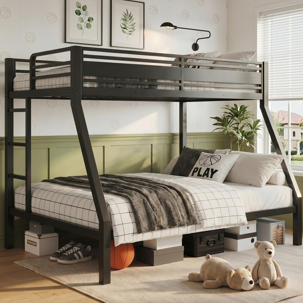 Black Twin Over Full Size Bunk Beds R30046
