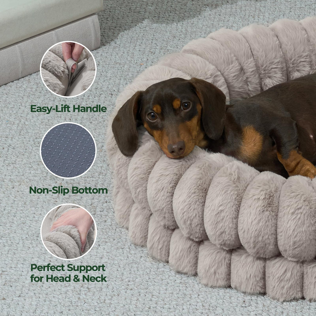 30 Inches Round Washable Dog Bed Z673141
