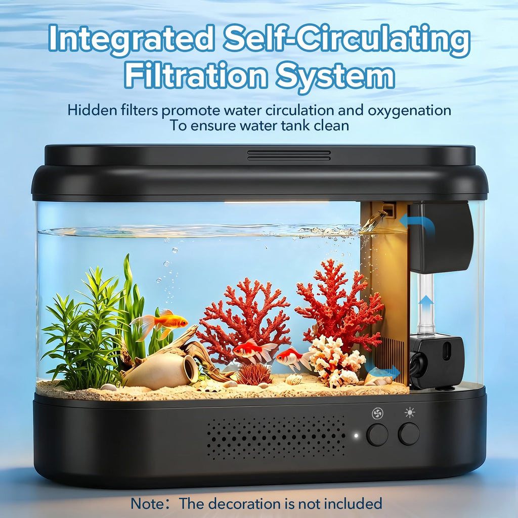 Black 1 Gallon Acrylic Aquarium Kit W774