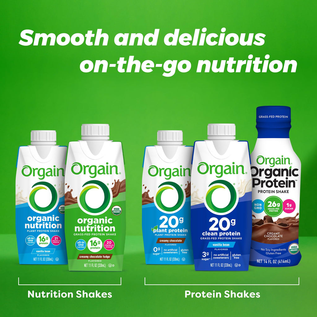 Organic Vegan Plant Based Nutritional Shake, Chocolate Vanilla, 11 Fl Oz (Pack of 4) F48255