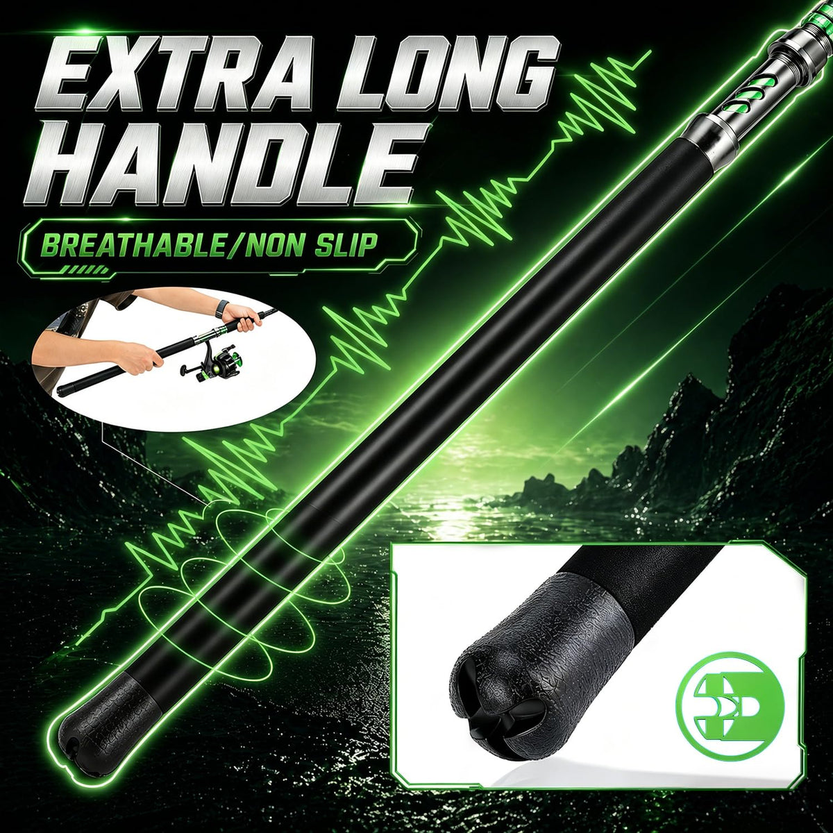 7ft MH 2-Piece Spinning Rod and 4000 Reel I902706