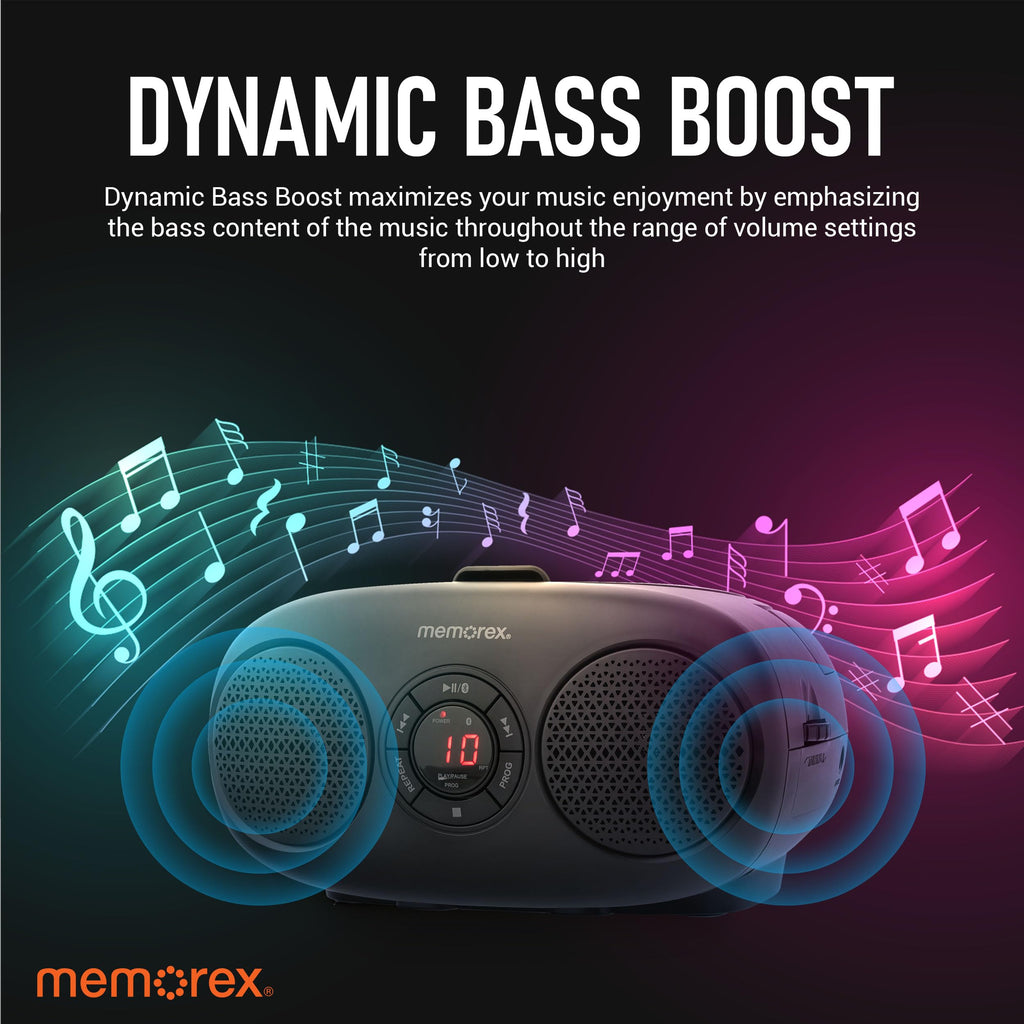AM/FM Top Loading CD Player Portable Stereo with Auxiliary Input and LED Display T7304