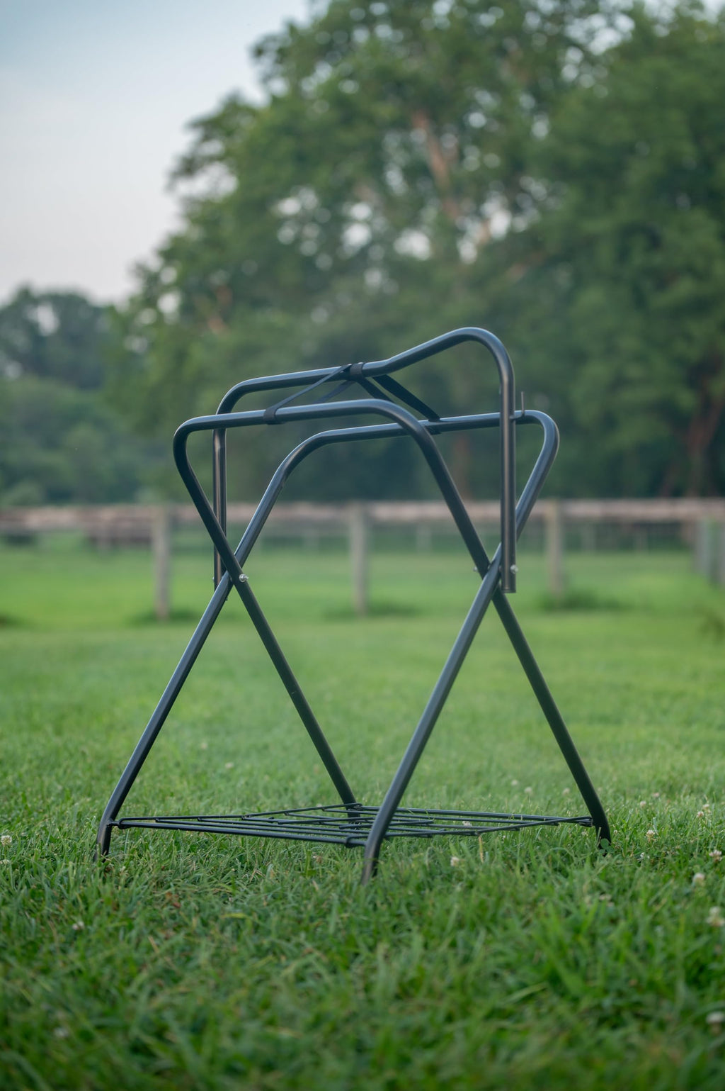 Portable Folding Saddle Rack Powder-Coated Steel J8442