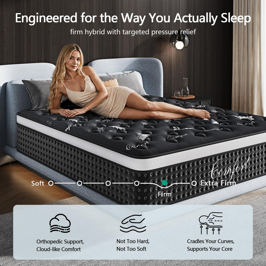12 Inch Full Hybrid Mattress with Pocket Springs & Cooling Memory Foam B31977