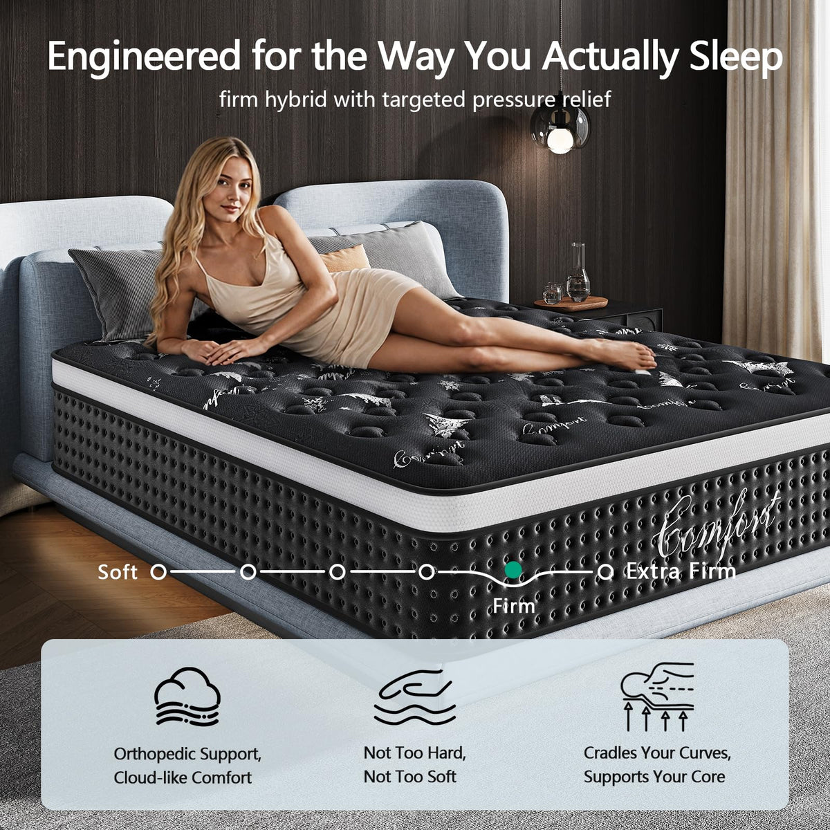 12 Inch Full Hybrid Mattress with Pocket Springs & Cooling Memory Foam B31977
