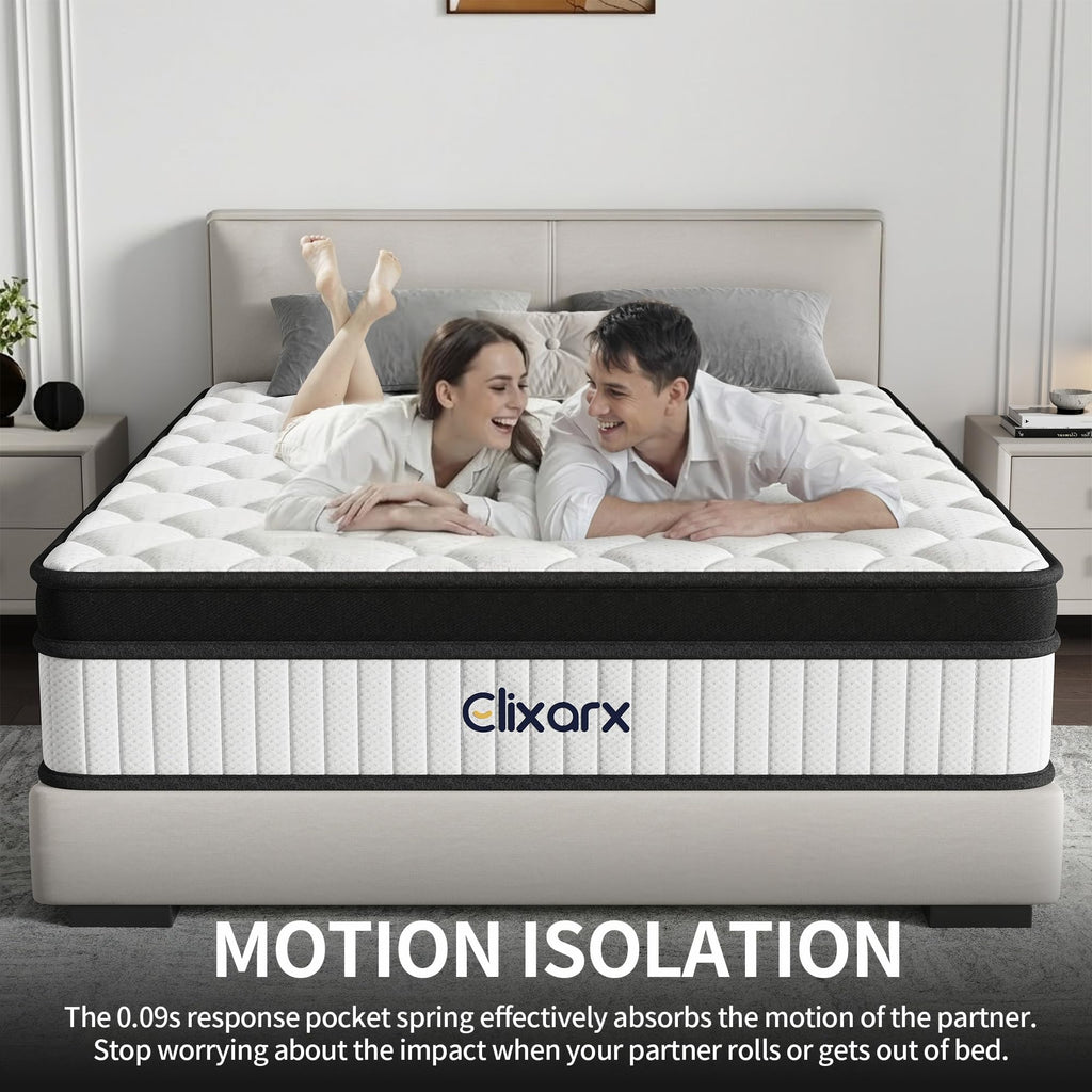 Full Size 12 Inch Hybrid Medium Firm Memory Foam Mattress Y43142