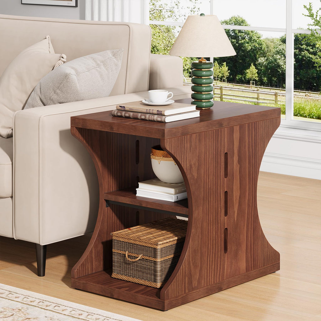 Brown Solid Wood Side End Table R77186