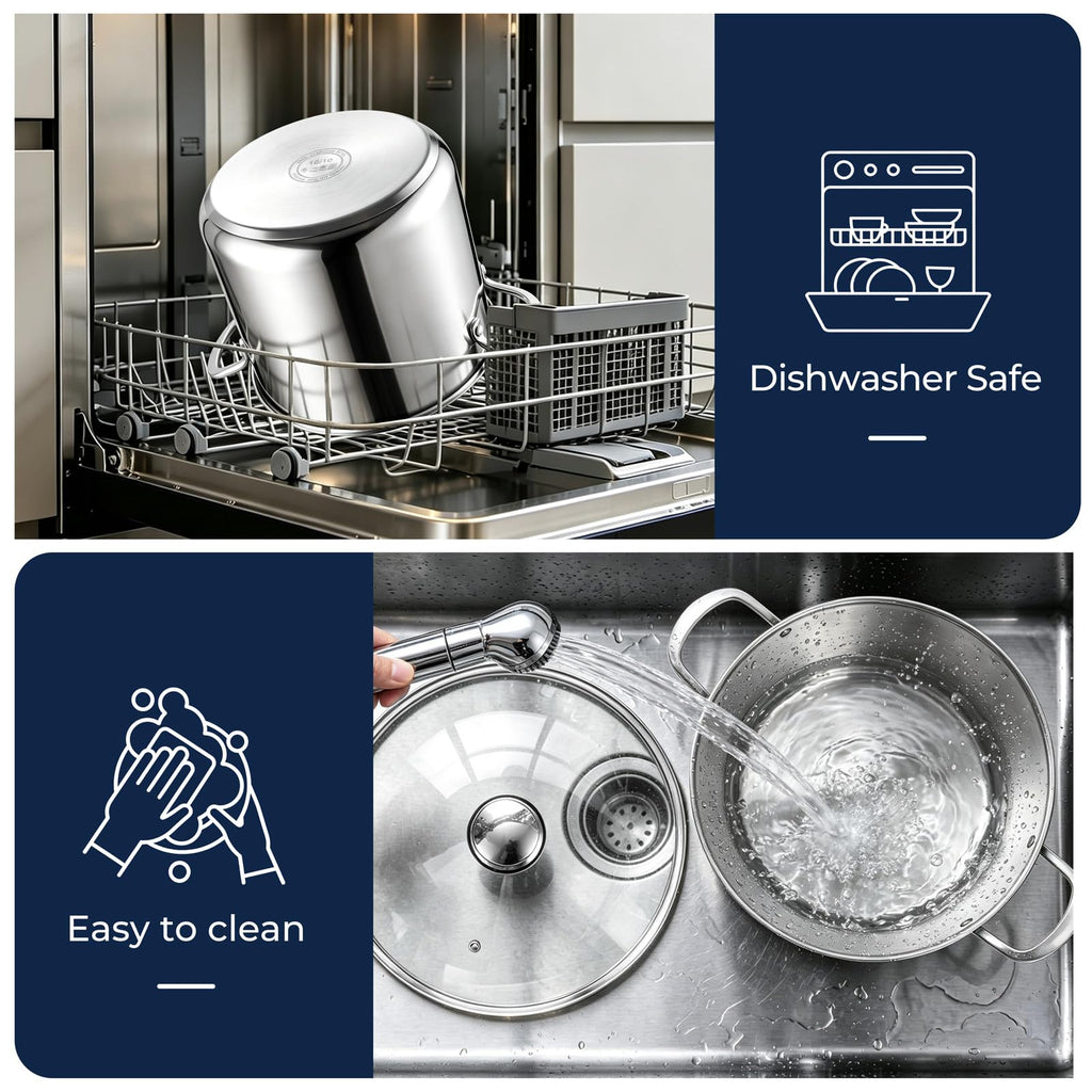 12 Qt Stainless Steel Stock Pot with Lid P2941