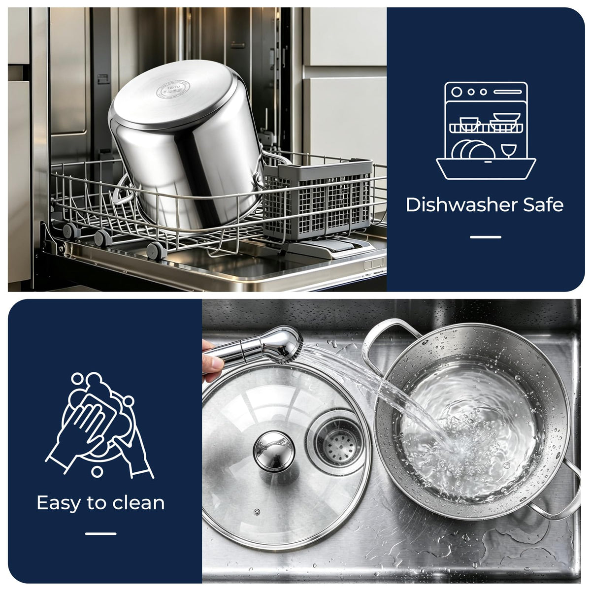 12 Qt Stainless Steel Stock Pot with Lid P2941