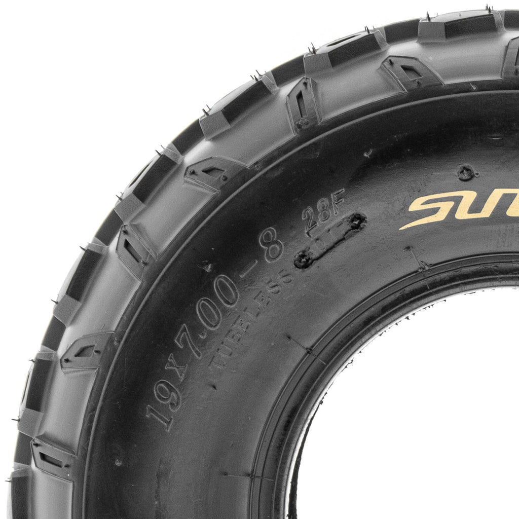 Set of 4 Sport ATV Tubeless Tires 19x7-8 Front & 18x9.5-8 Rear 4 Ply M351850