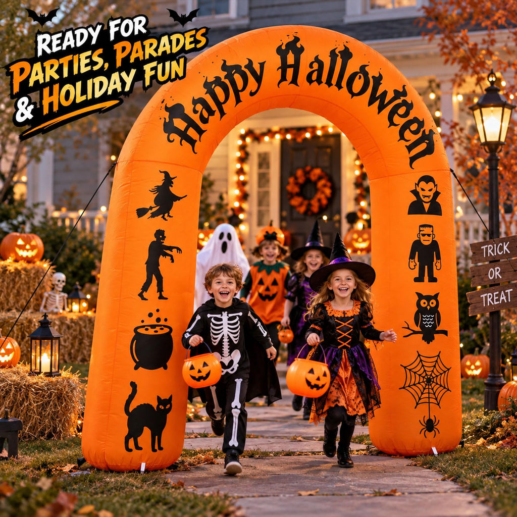 8FT Halloween Inflatable Arch with LED Lights C667567