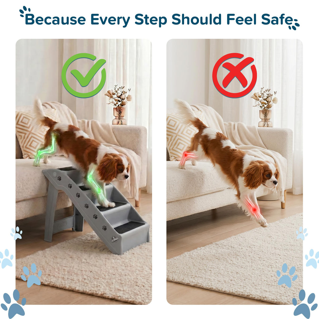 Lightweight Durable Plastic Dog Stairs Z733385
