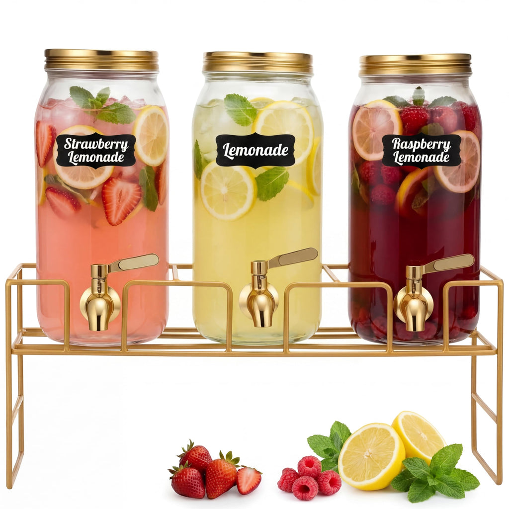 80 oz Glass Beverage Dispenser with Stand Y17180