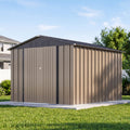 8x10 FT Metal Outdoor Storage Shed with Lockable Door H49817
