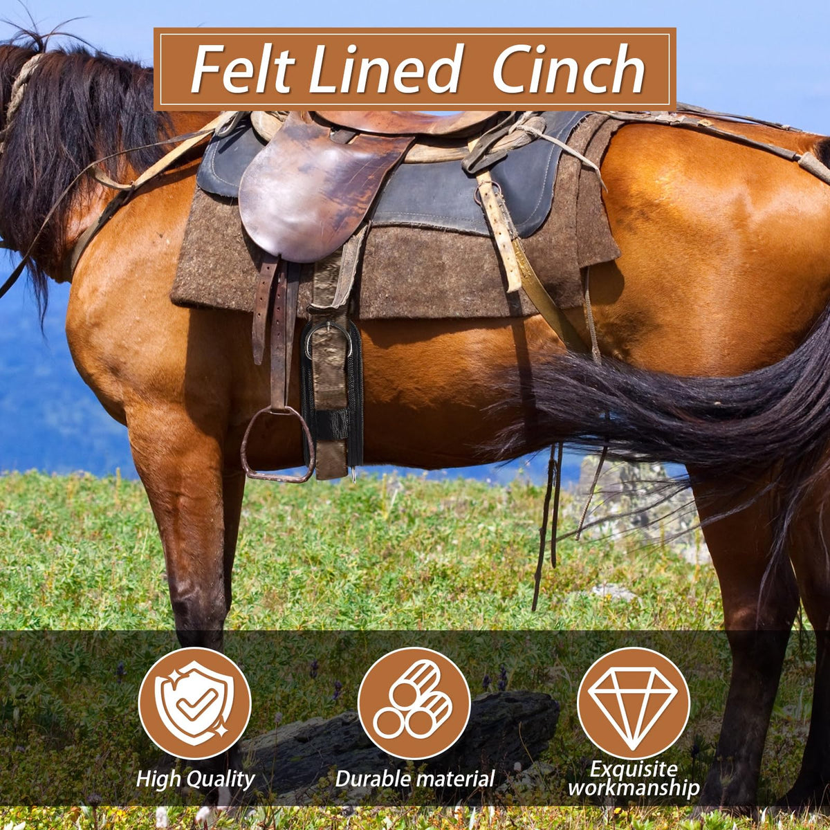 32 Inch Elastic Western Horse Cinch Saddle Girth G875