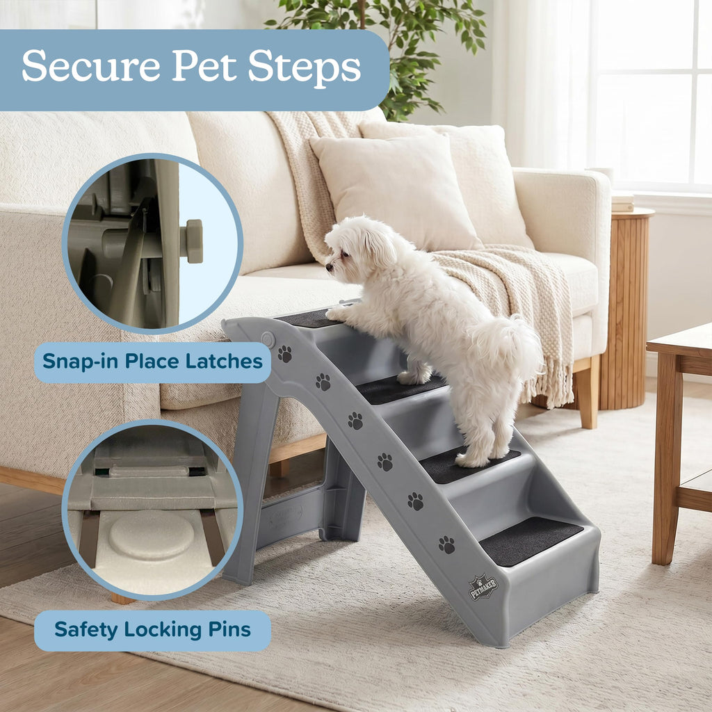 Lightweight Durable Plastic Dog Stairs Z733385