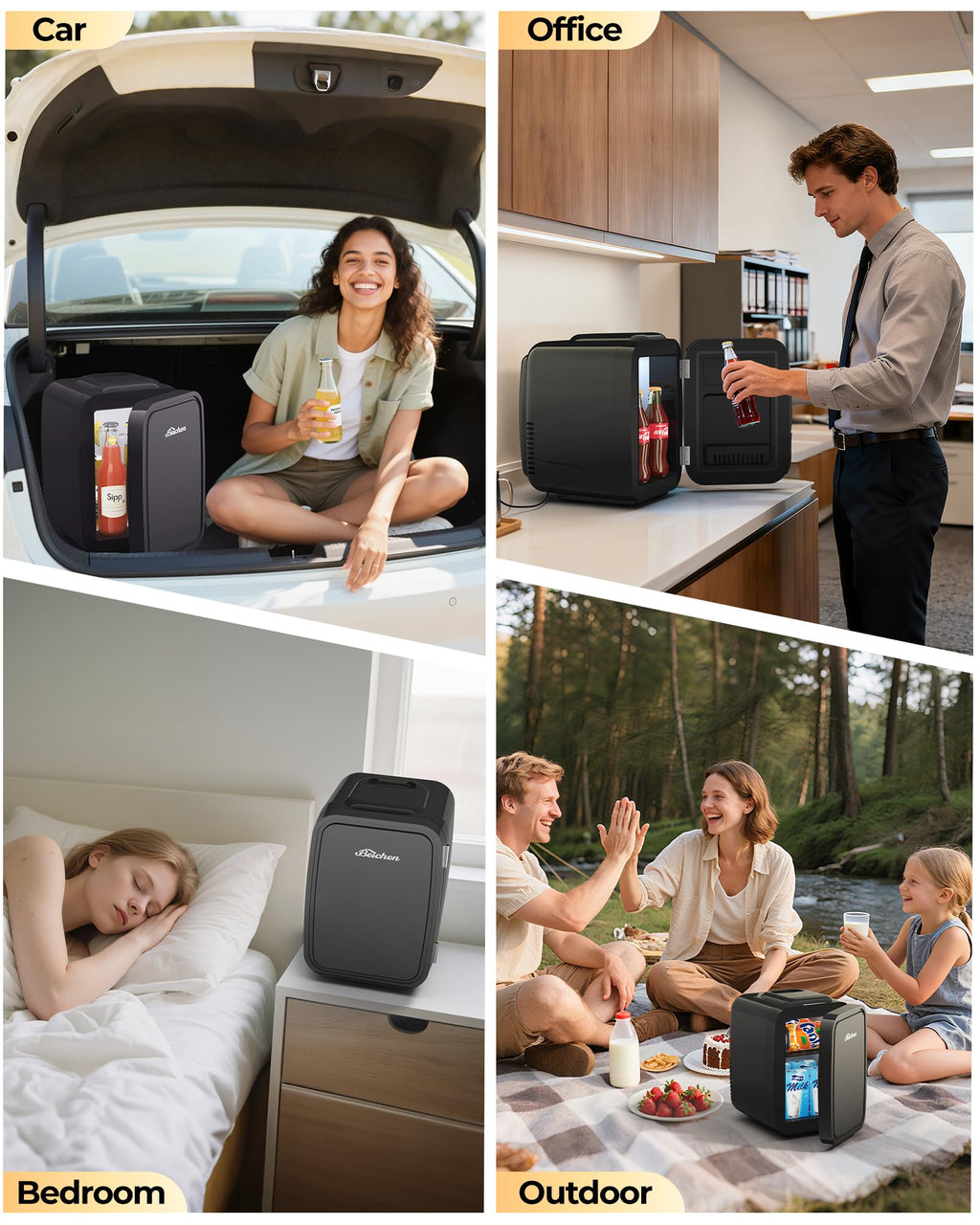 4 Liter 6 Can Portable Mini Fridge E767342