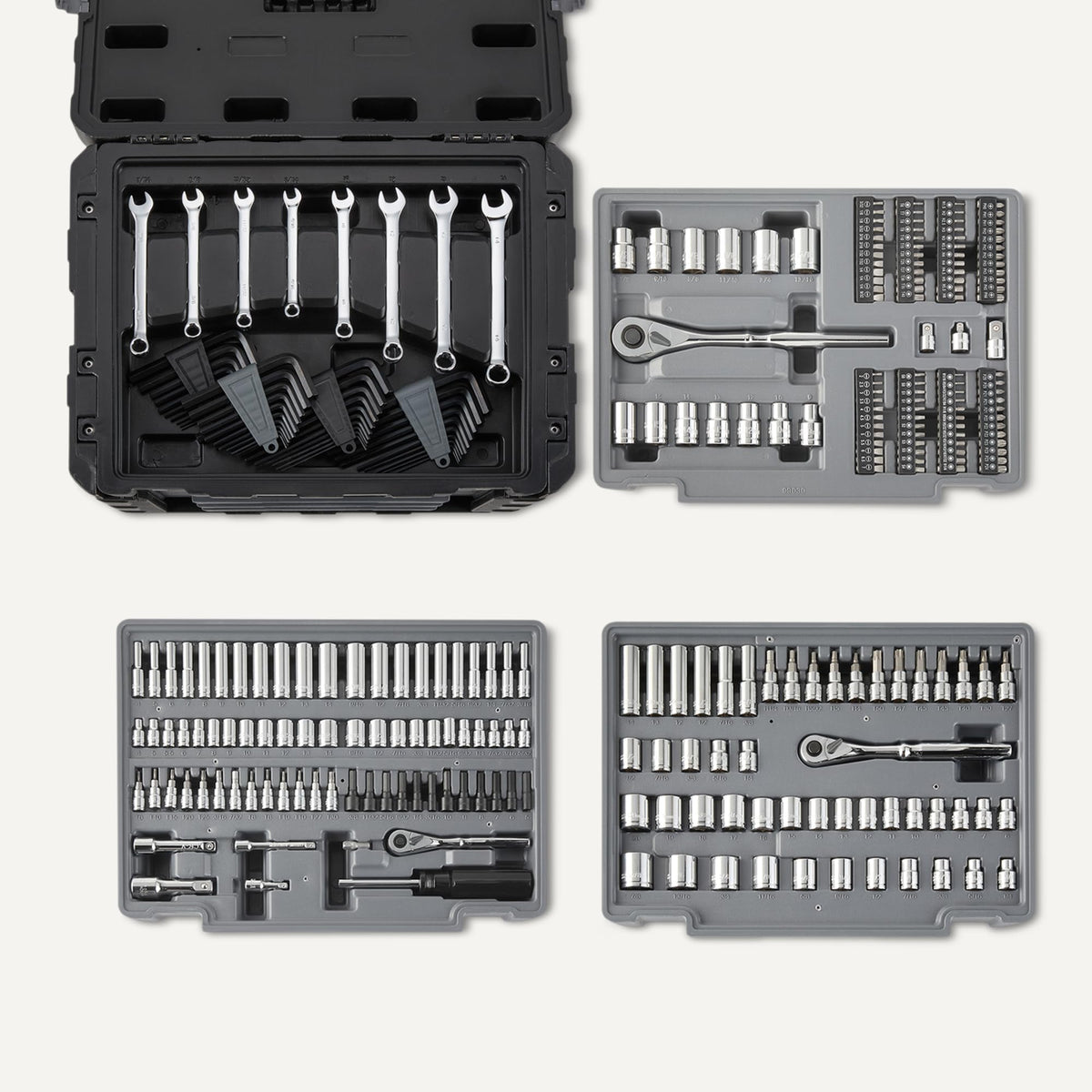 287-Piece Mechanic Socket Set with 3-Drawer Case P83519
