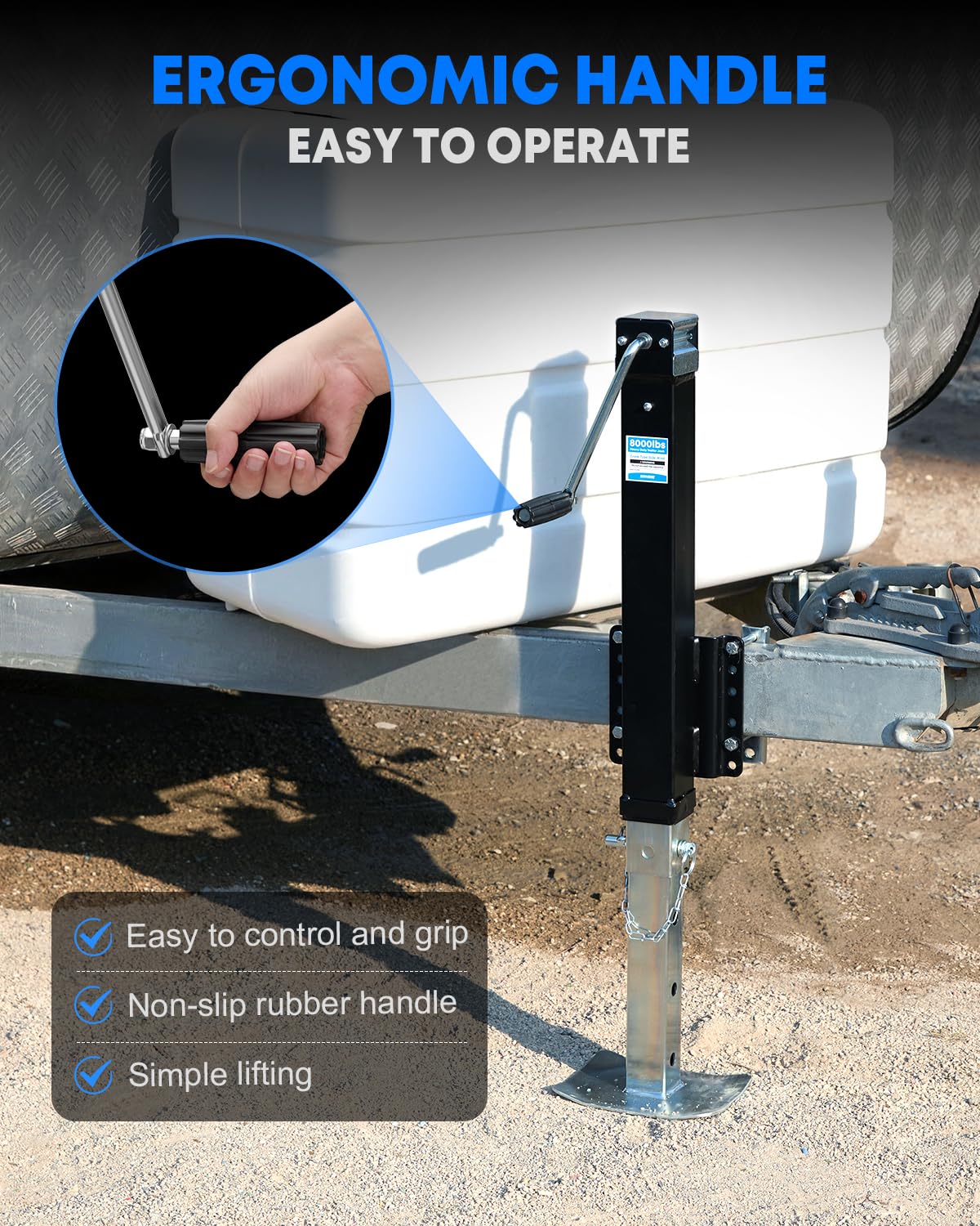 8000 lbs Adjustable Manual Trailer Jack M35310